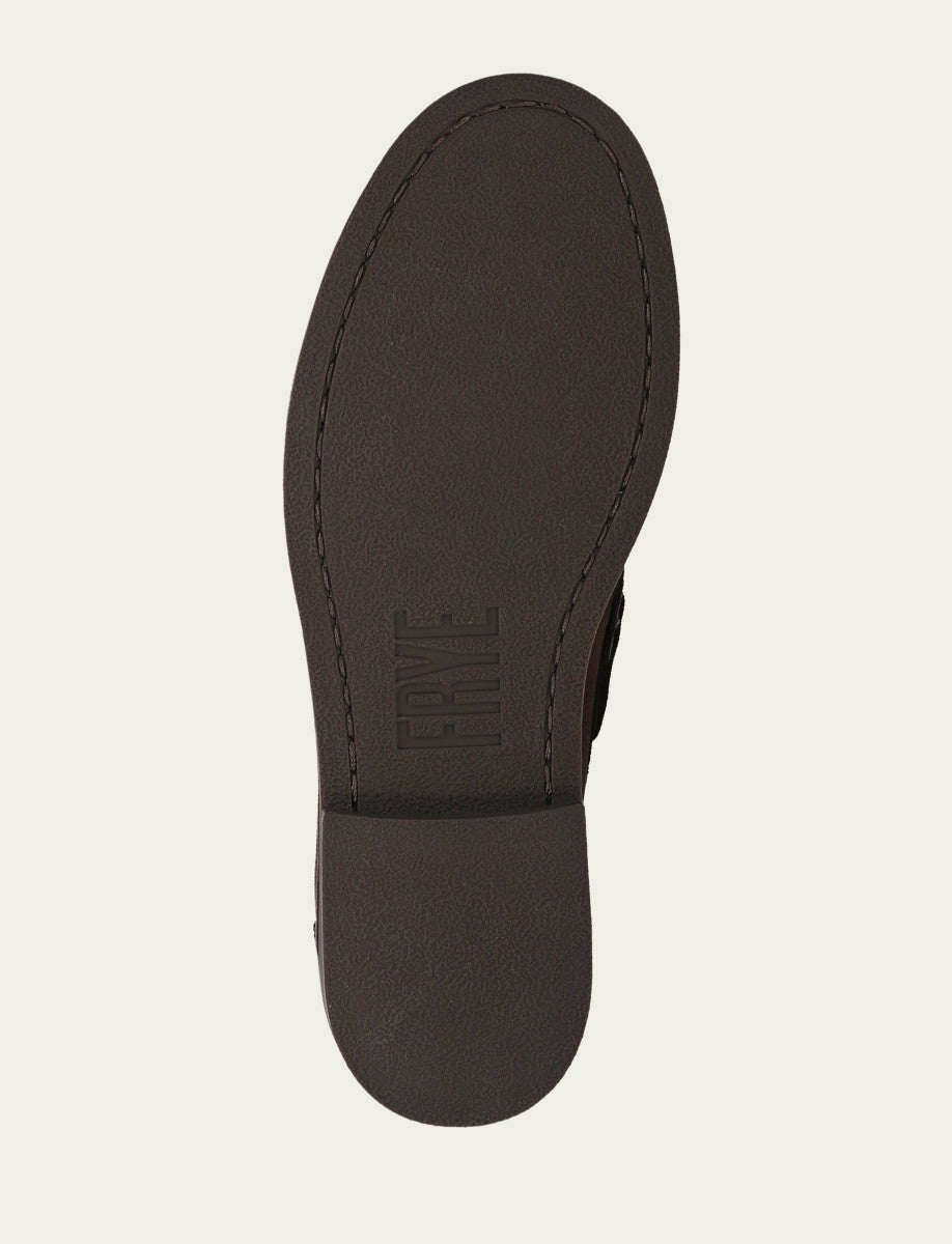 FRYE Women’s Brown Leather Harper One Eye Tie Boat Shoes