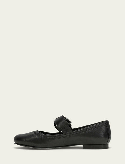 FRYE Women's Black Carson Mary Jane Flats