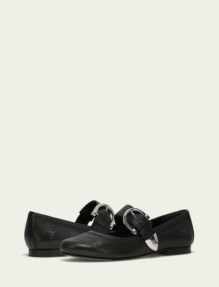 FRYE Women's Black Carson Mary Jane Flats