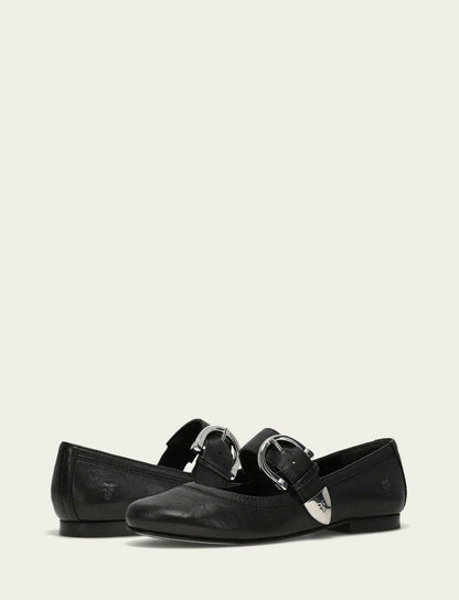 FRYE Women's Black Carson Mary Jane Flats
