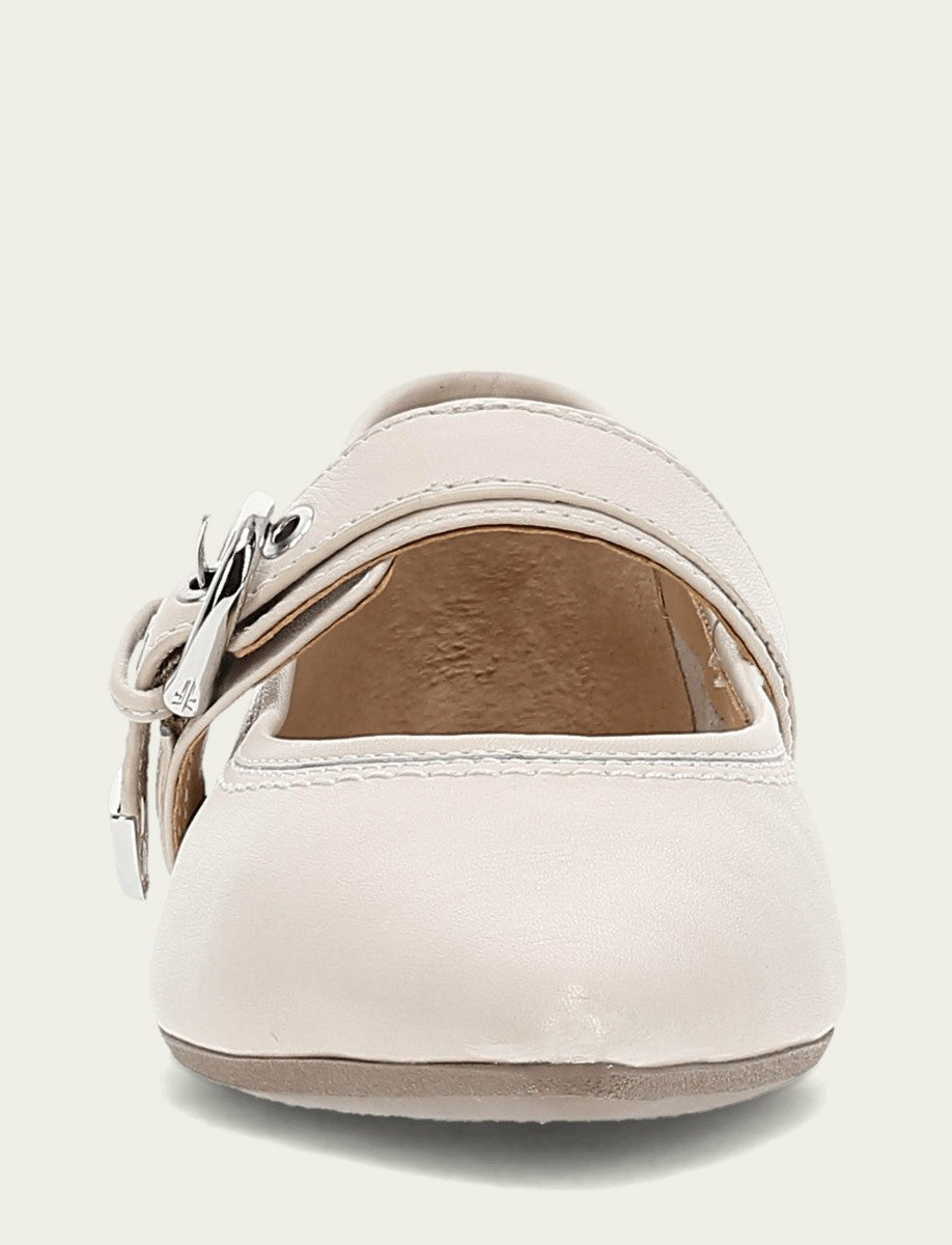 FRYE Women's Ivory Heather Buckle Mary Jane Flats
