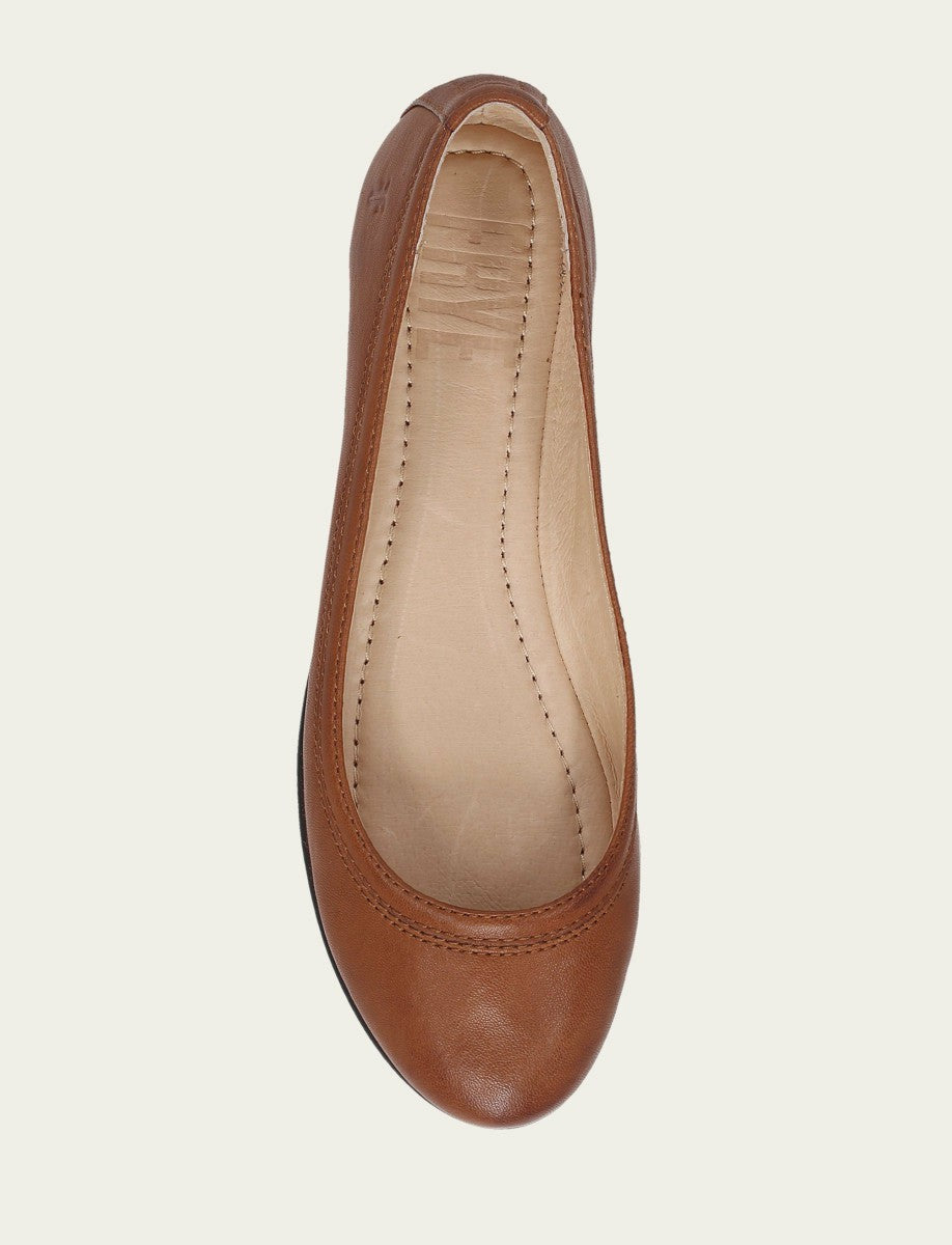 FRYE Women’s Cognac Carson Ballet Flats
