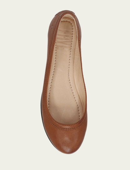 FRYE Women’s Cognac Carson Ballet Flats