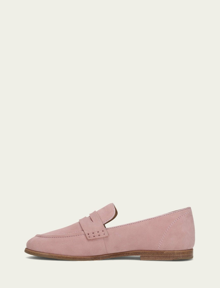 FRYE Women’s Soft Pink Faith Suede Loafers