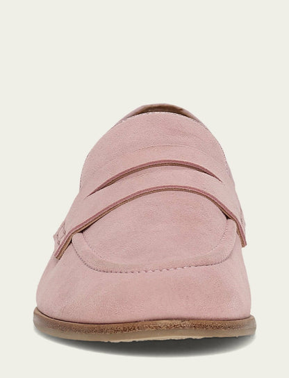 FRYE Women’s Soft Pink Faith Suede Loafers