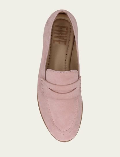 FRYE Women’s Soft Pink Faith Suede Loafers