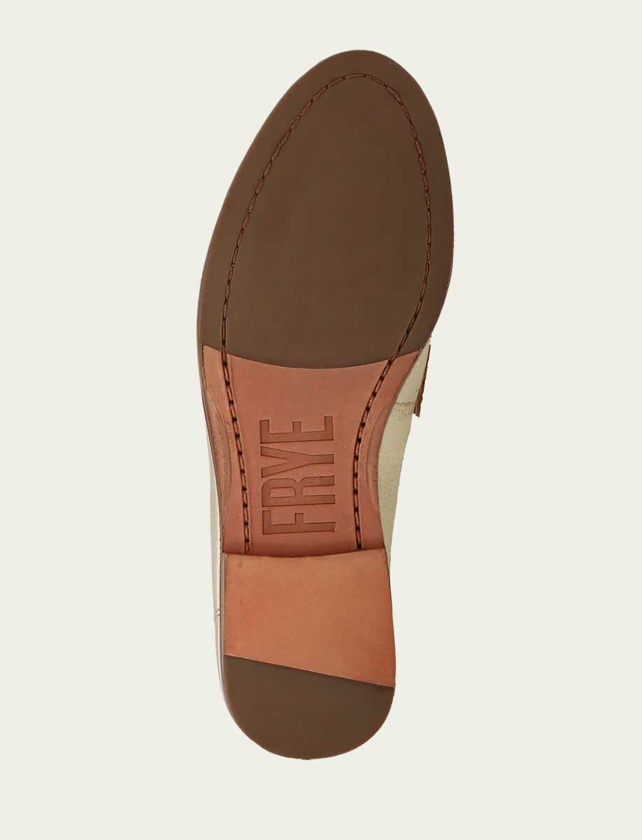 FRYE Women’s Light Gold Faith Metallic Leather Loafers