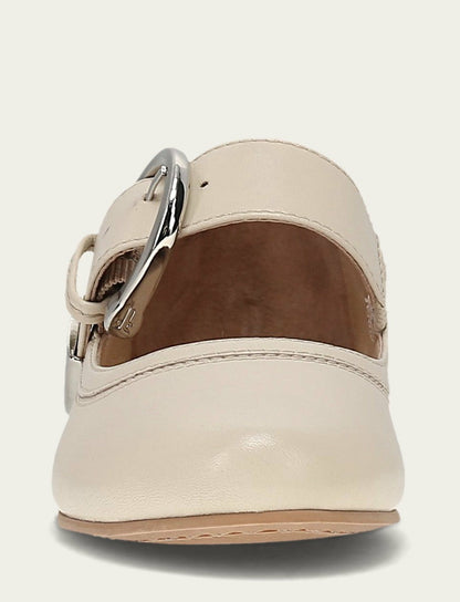 FRYE Women's Ecru Carson Mary Jane Flats