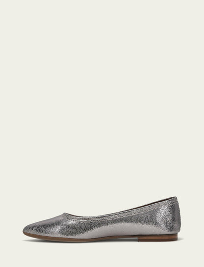 FRYE Women’s Platinum Heather Ballet Metallic Flats