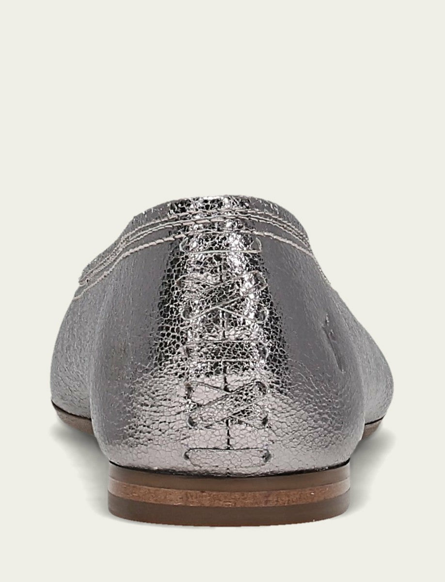 FRYE Women’s Platinum Heather Ballet Metallic Flats