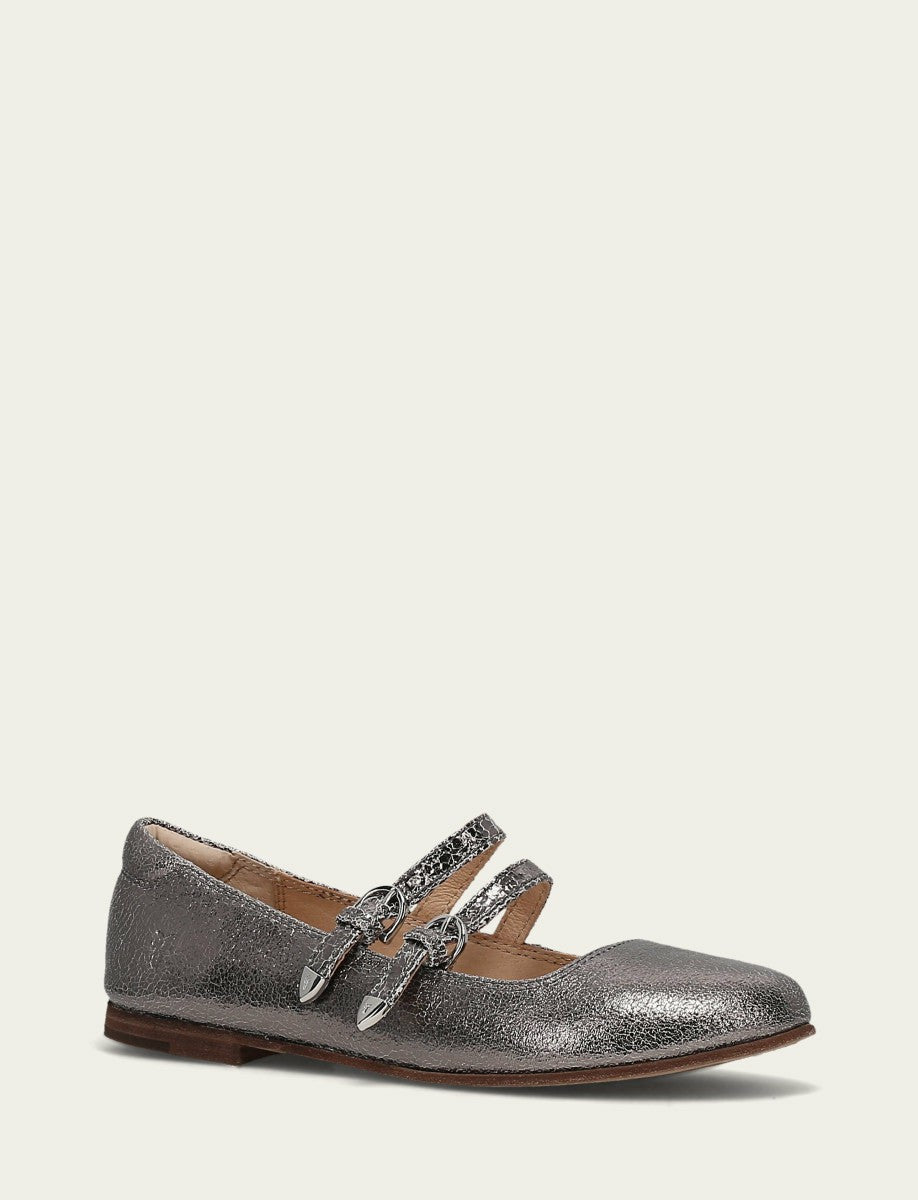FRYE Women’s Gunmetal Carson Multi Mary Jane Flats