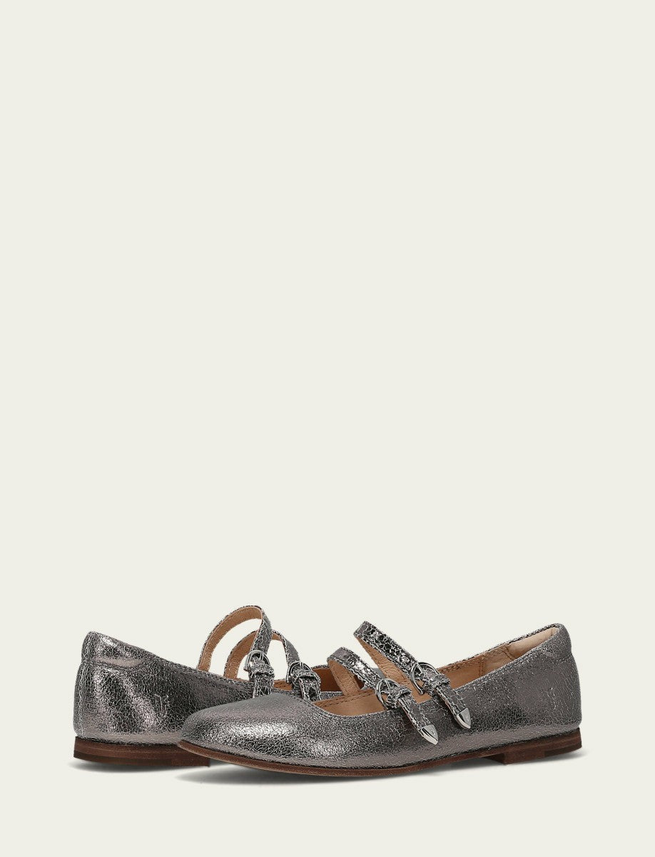 FRYE Women’s Gunmetal Carson Multi Mary Jane Flats