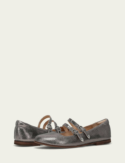 FRYE Women’s Gunmetal Carson Multi Mary Jane Flats