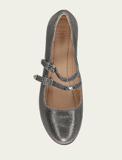 FRYE Women’s Gunmetal Carson Multi Mary Jane Flats