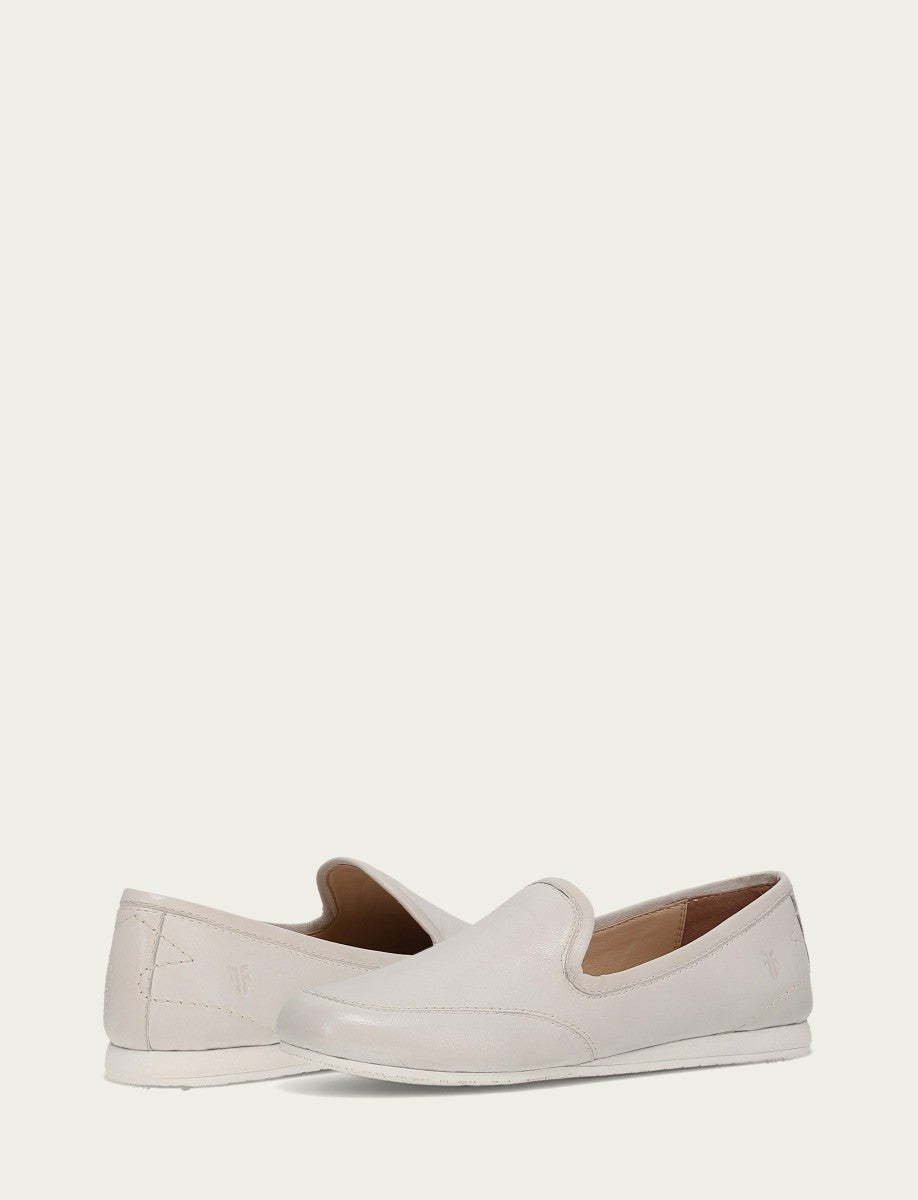 FRYE Women’s Ivory Smooth Leather Sofie Slip On Flats