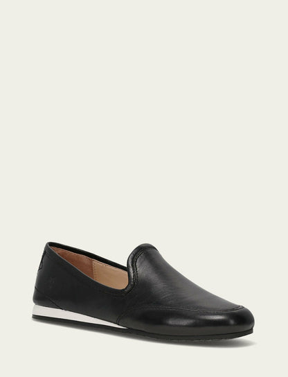 FRYE Women’s Black Leather Sofie Slip On Flats