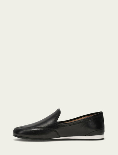 FRYE Women’s Black Leather Sofie Slip On Flats