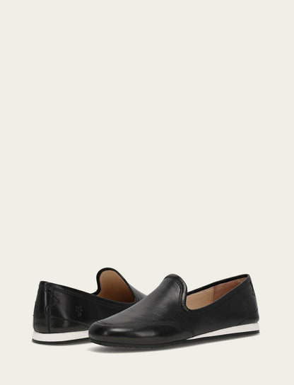 FRYE Women’s Black Leather Sofie Slip On Flats