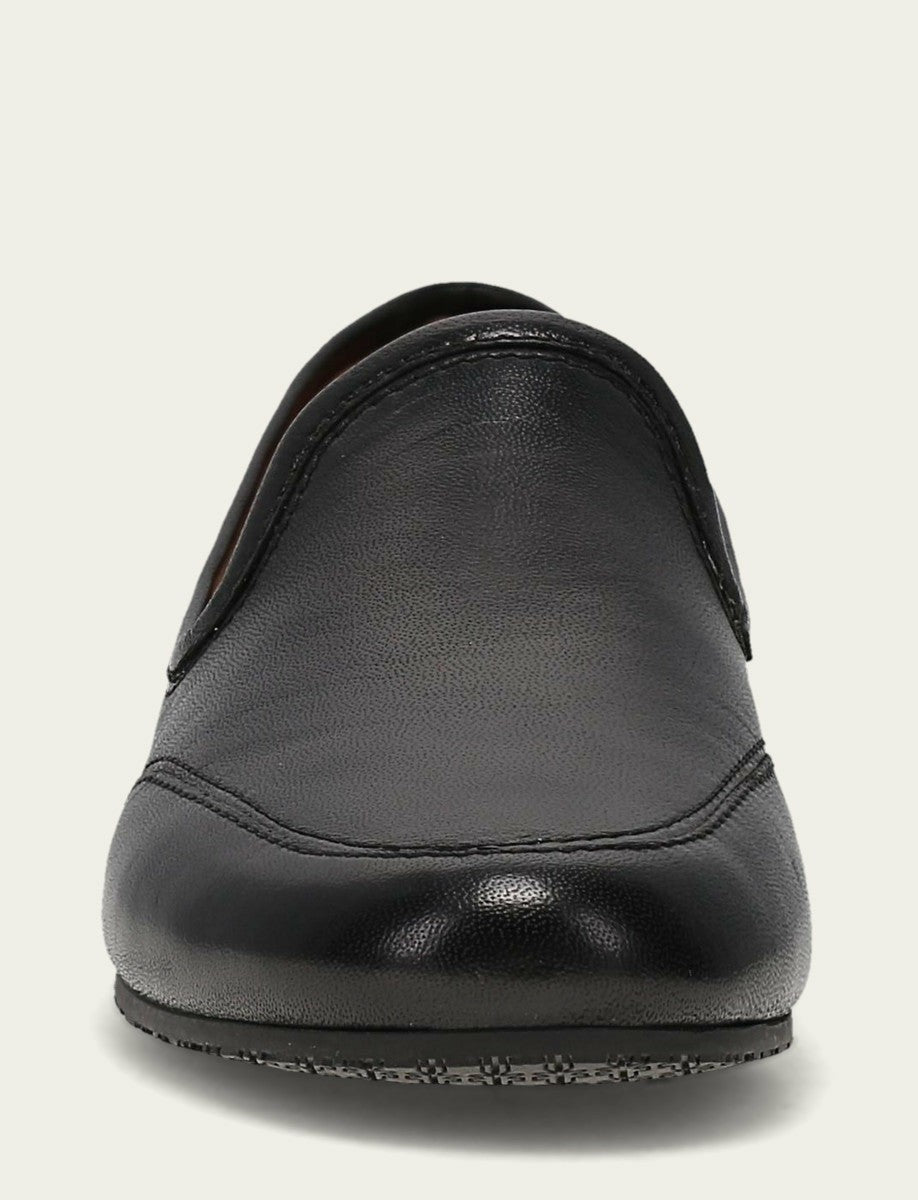 FRYE Women’s Black Leather Sofie Slip On Flats