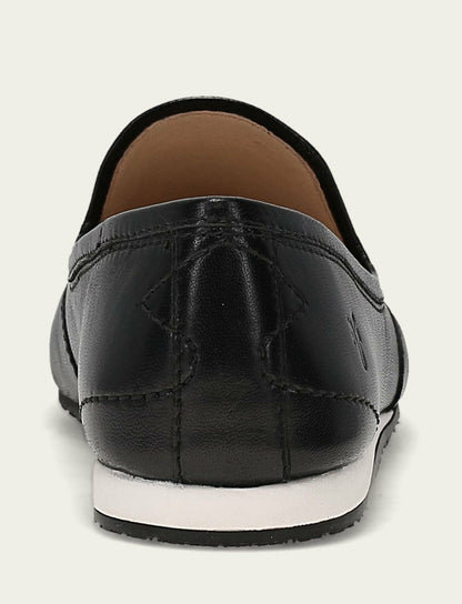 FRYE Women’s Black Leather Sofie Slip On Flats