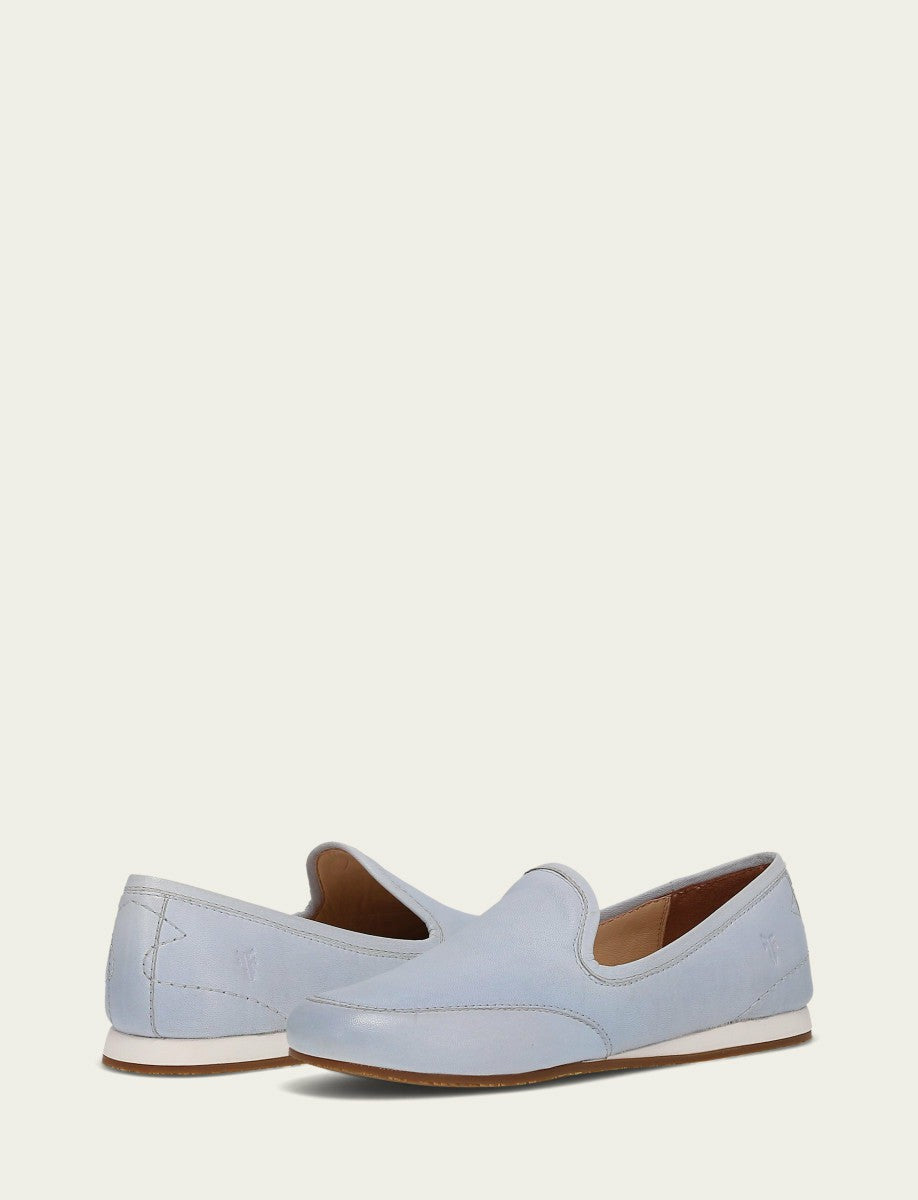 FRYE Women’s Blue Smooth Leather Sofie Slip On Flats