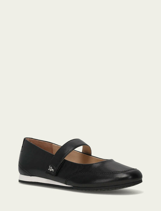 FRYE Women’s Black Sofie Mary Jane Scrunch Leather Flats