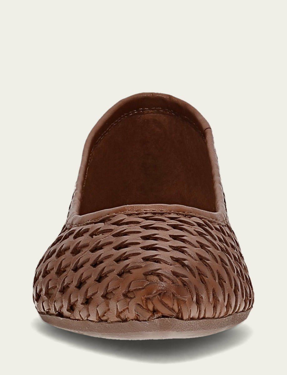 FRYE Women’s Cinnamon Leather Heather Woven Ballet Flats