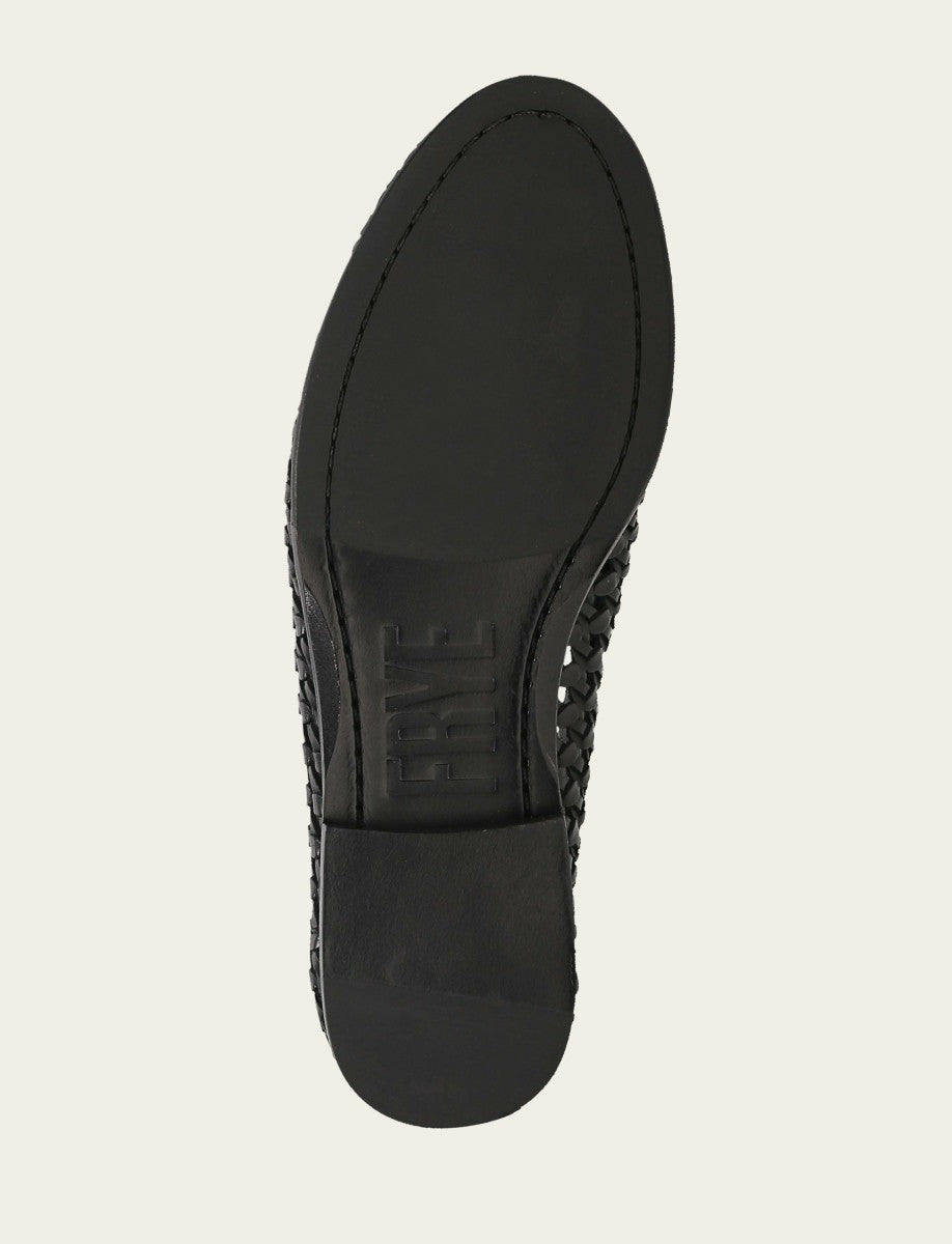 FRYE Women’s Black Faith Woven Leather Loafers