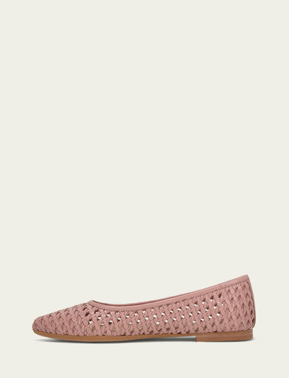 FRYE Women’s Cameo Rose Leather Heather Woven Ballet Flats