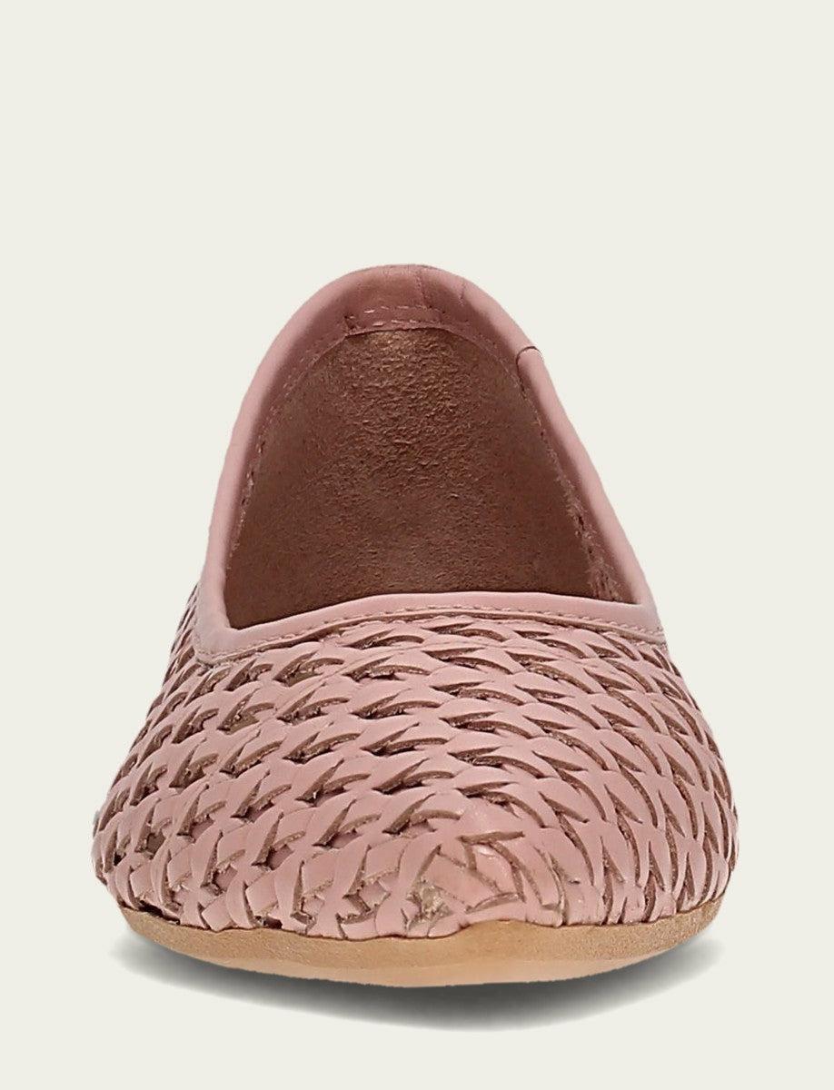 FRYE Women’s Cameo Rose Leather Heather Woven Ballet Flats