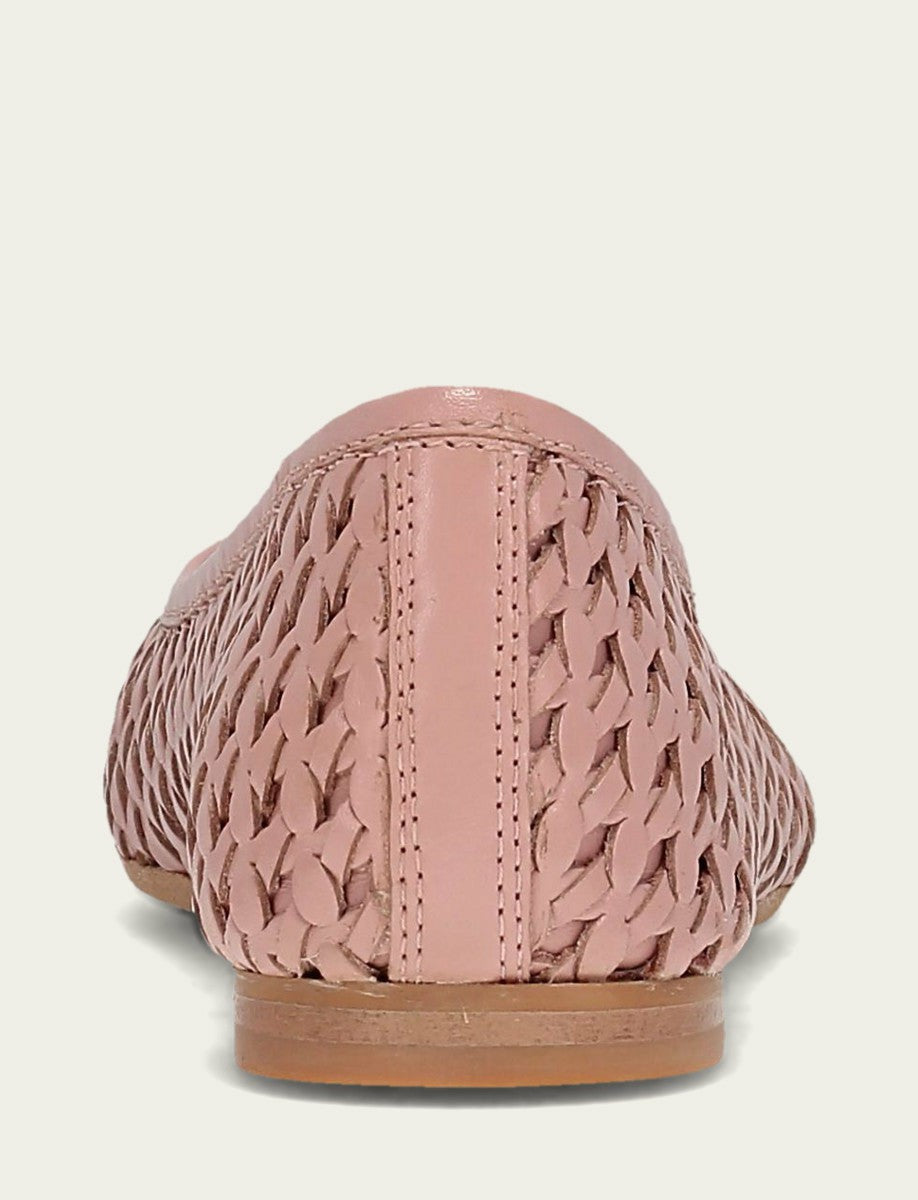 FRYE Women’s Cameo Rose Leather Heather Woven Ballet Flats