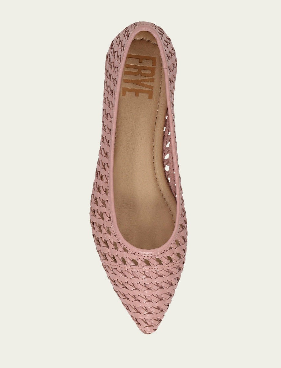 FRYE Women’s Cameo Rose Leather Heather Woven Ballet Flats