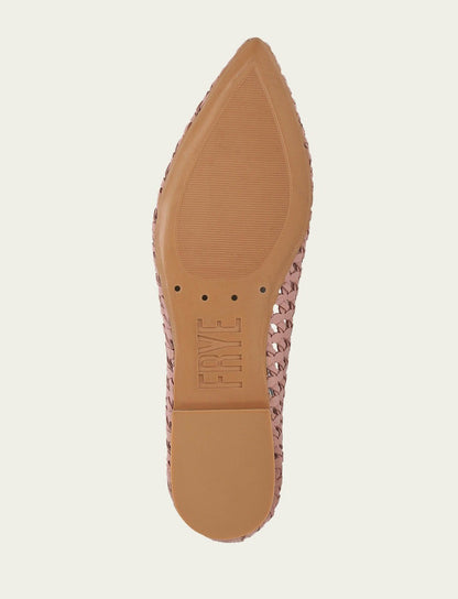 FRYE Women’s Cameo Rose Leather Heather Woven Ballet Flats