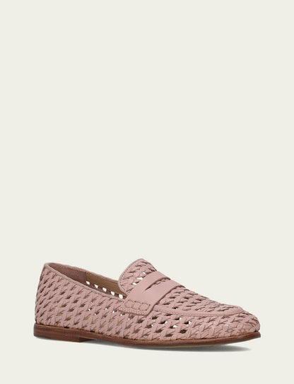 FRYE Women’s Cameo Rose Faith Woven Leather Loafers