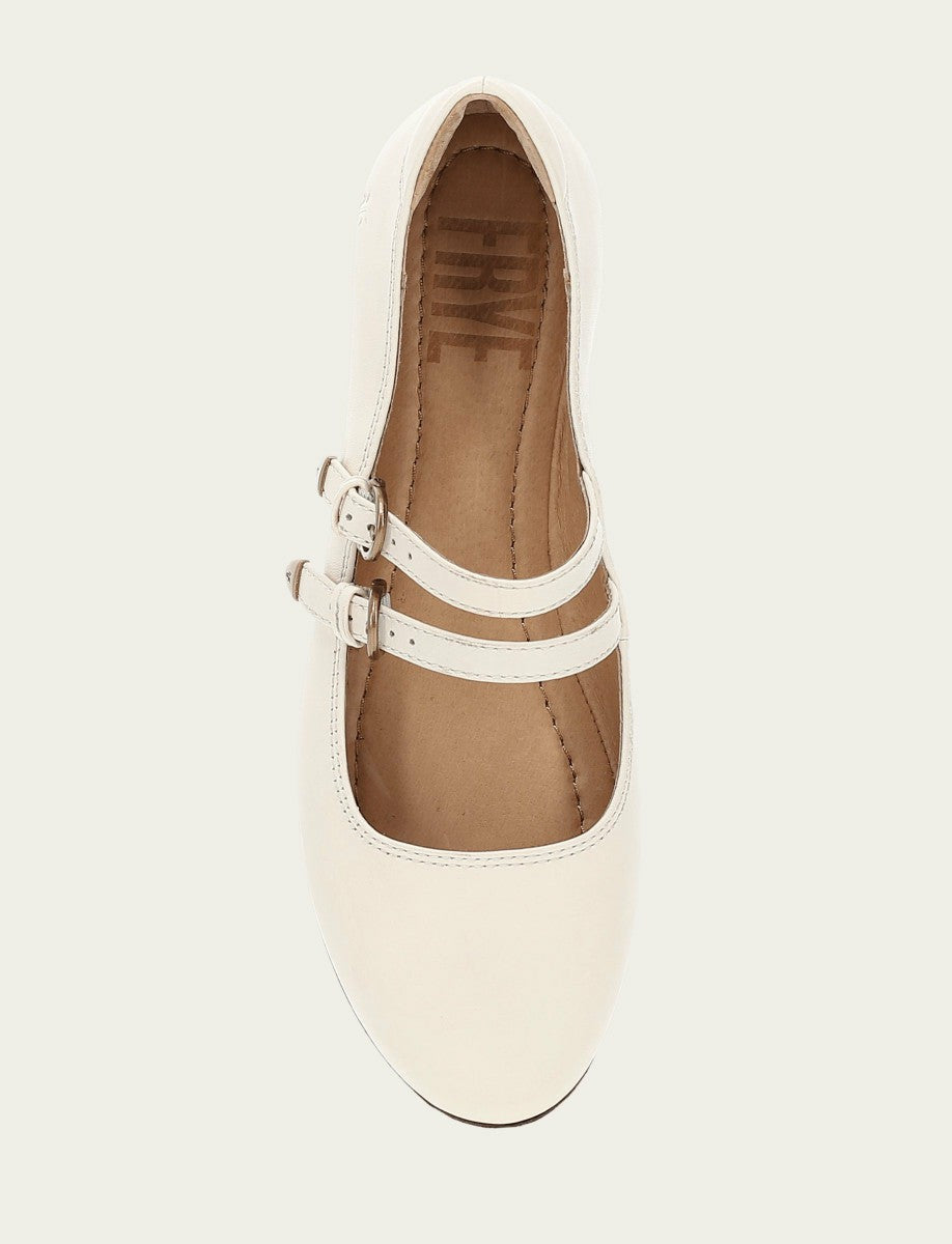 FRYE Women's Ecru Carson Multi Mary Jane Shoe