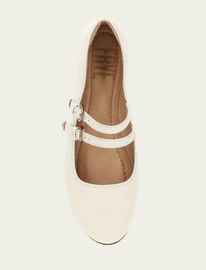 FRYE Women's Ecru Carson Multi Mary Jane Shoe