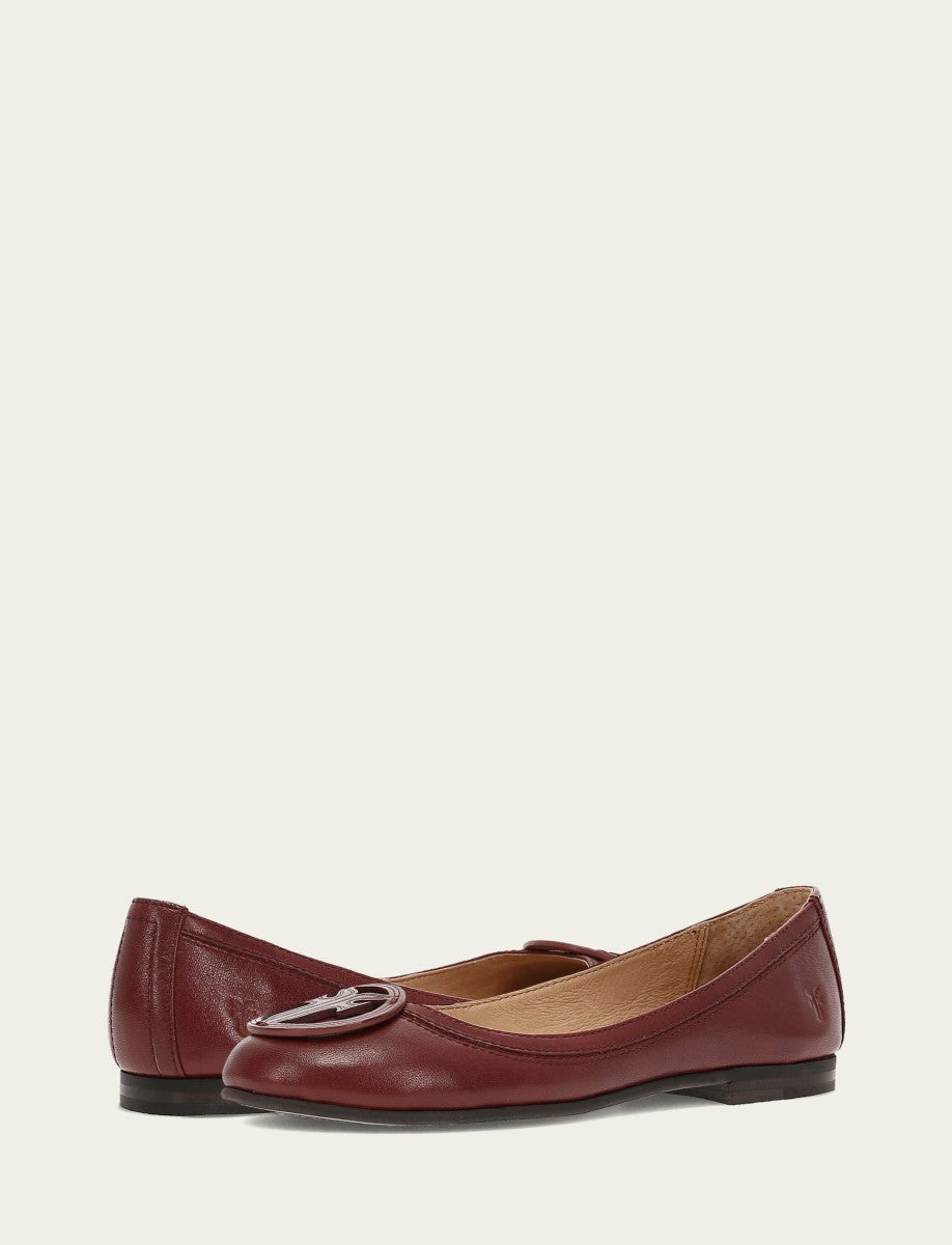 FRYE Women's Cranberry Carson Logo Ballet Shoe