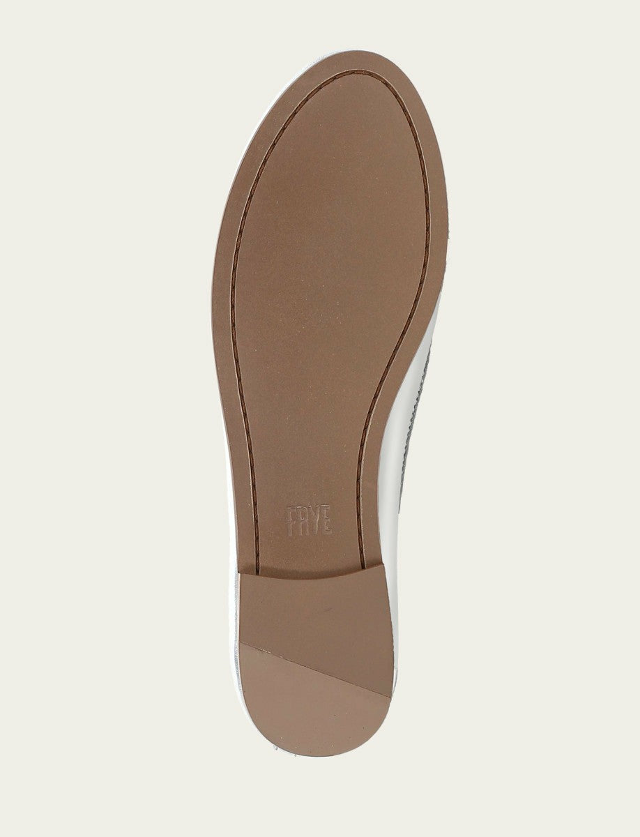 FRYE Women's Silver Carson Logo Ballet Flats
