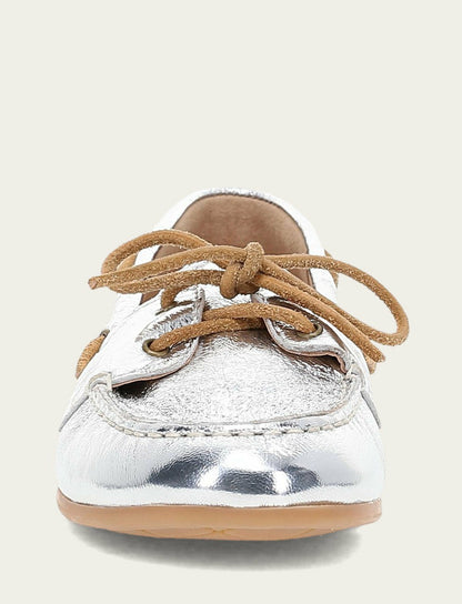 FRYE Women's Silver Naya Boat Shoes