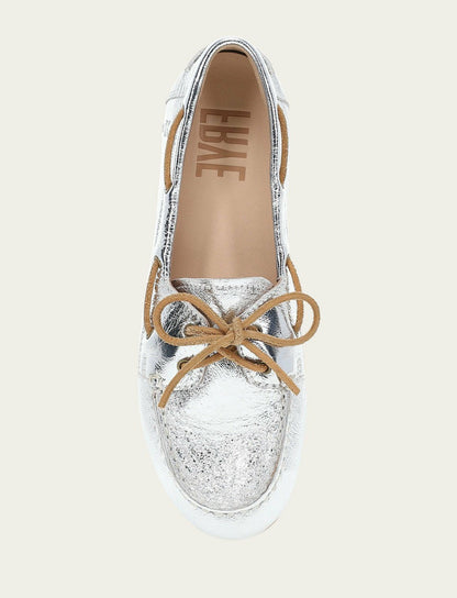 FRYE Women's Silver Naya Boat Shoes