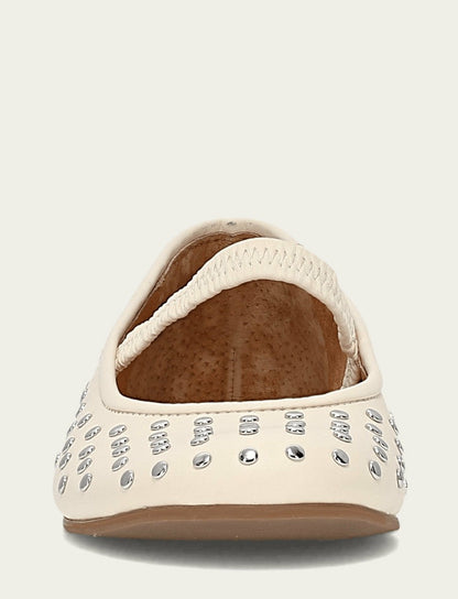 FRYE Women's Ecru Emma Studded Mary Jane Shoe