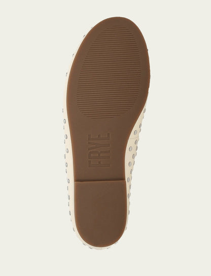 FRYE Women's Ecru Emma Studded Mary Jane Shoe