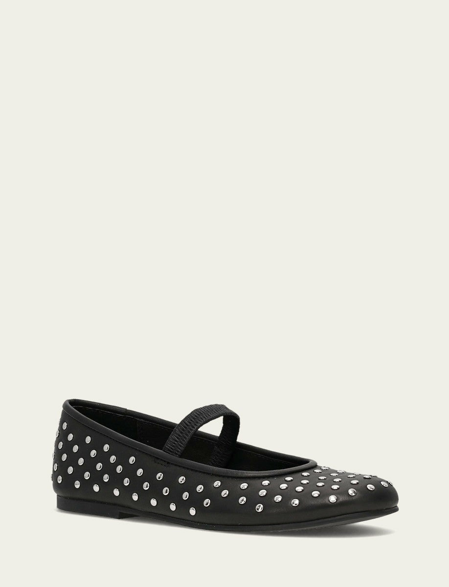 FRYE Women's Black Emma Studded Mary Jane Shoe