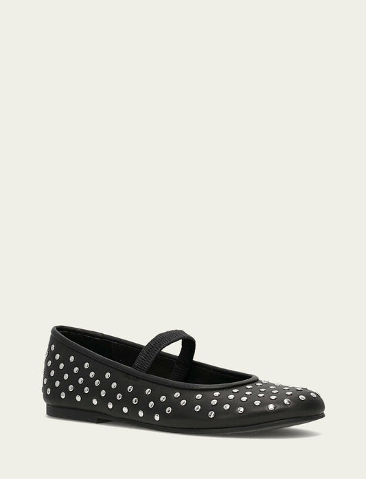 FRYE Women's Black Emma Studded Mary Jane Shoe
