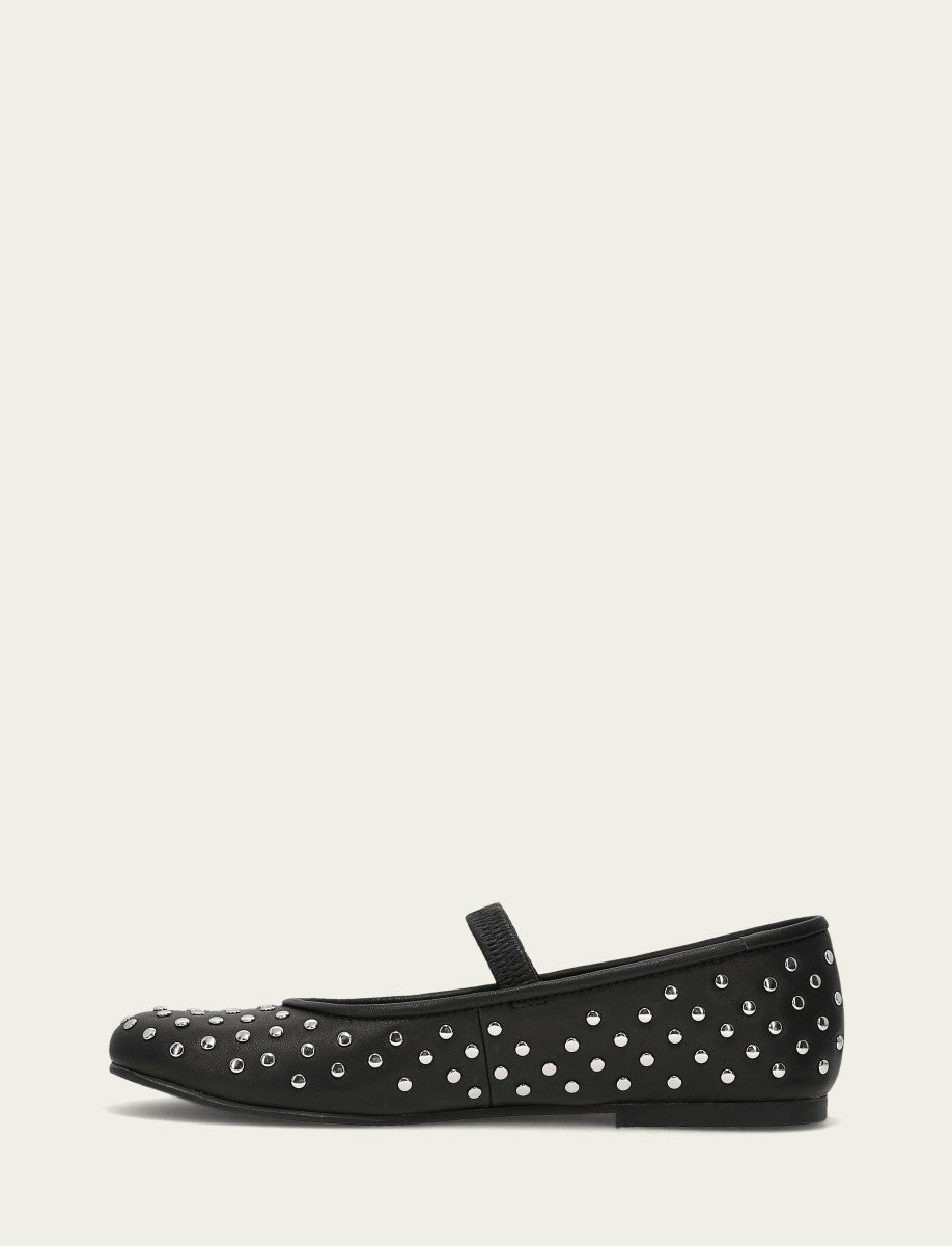 FRYE Women's Black Emma Studded Mary Jane Shoe