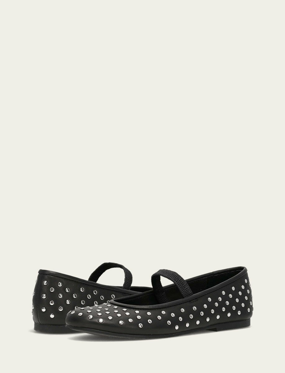 FRYE Women's Black Emma Studded Mary Jane Shoe