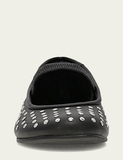 FRYE Women's Black Emma Studded Mary Jane Shoe