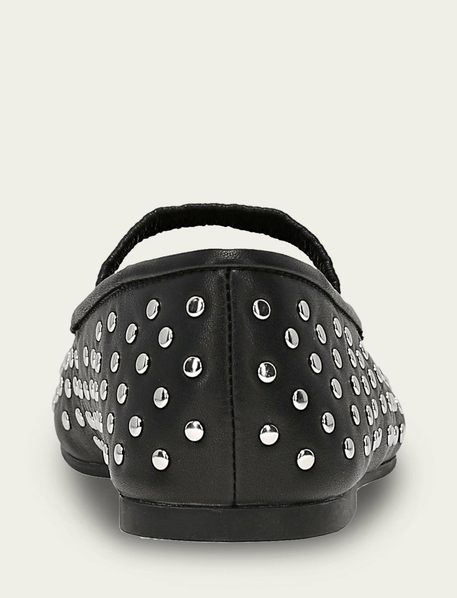 FRYE Women's Black Emma Studded Mary Jane Shoe
