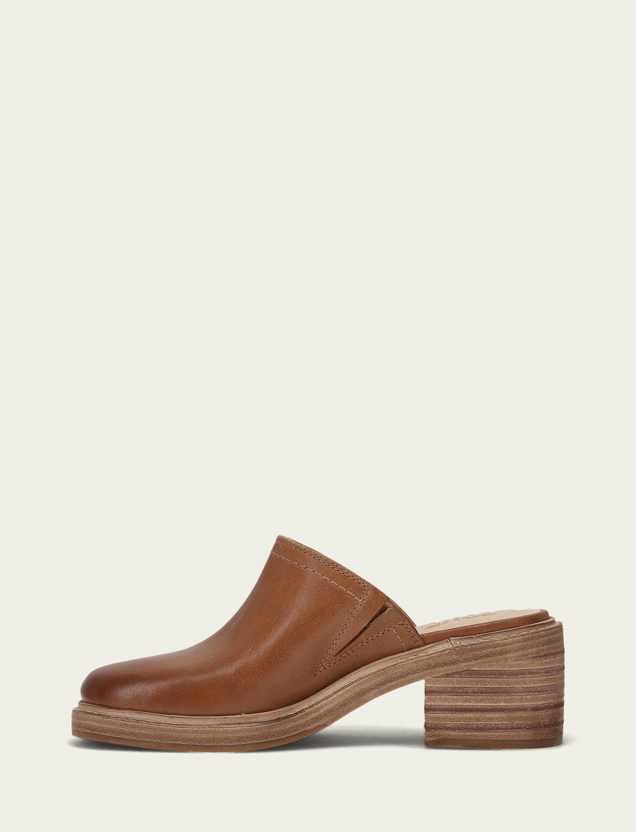 FRYE Women's Saddle Leather Kate Mules