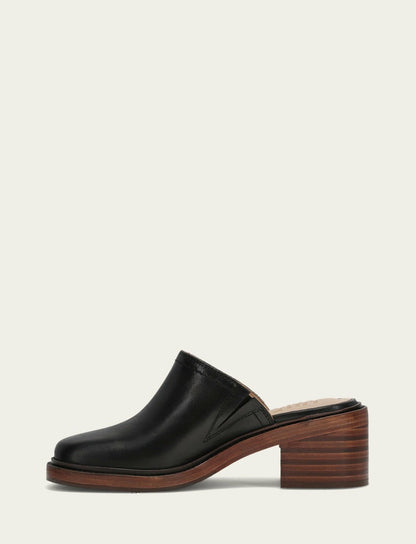 FRYE Women's Black Vintage Leather Kate Mules